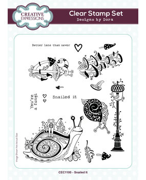Creative Expressions Designs by Dora A5 Clear Stamp Snailed It (CEC1100) Creative Expressions Designs by Dora A5 Clear Stamp Snailed It (CEC1100)