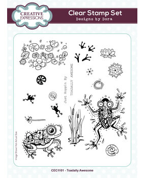 Creative Expressions Designs by Dora A5 Clear Stamp Toadally Awesome (CEC1101) Creative Expressions Designs by Dora A5 Clear Stamp Toadally Awesome (CEC1101)