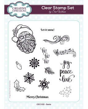 Creative Expressions Sue Wilson A5 Clear Stamp Santa (CEC1102) Creative Expressions Sue Wilson A5 Clear Stamp Santa (CEC1102)