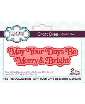 Creative Expressions Sue Wilson Craft Die Festive Shadowed Sentiments May Your Day Be Merry & Bright (CEDSS055) Creative Expressions Sue Wilson Craft Die Festive Shadowed Sentiments May Your Day Be Merry & Bright (CEDSS055)