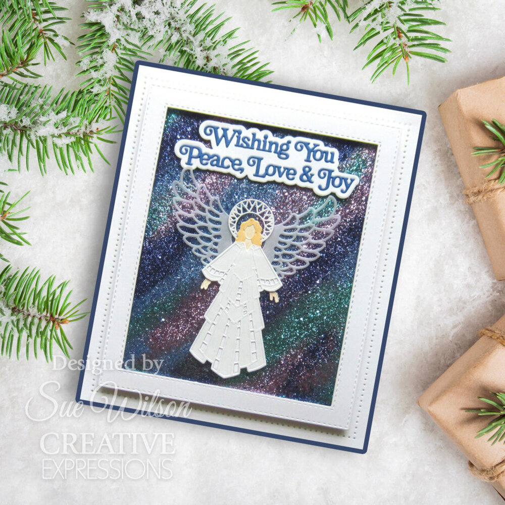 Creative Expressions Sue Wilson Craft Die Festive Christmas Angel (CED3275) Creative Expressions Sue Wilson Craft Die Festive Christmas Angel (CED3275)
