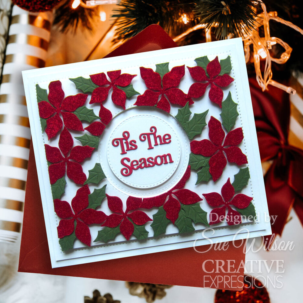 Creative Expressions Sue Wilson Craft Die Festive Stylish Poinsettia (CED3276)