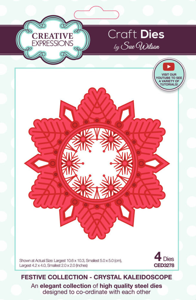 Creative Expressions Sue Wilson Craft Die Festive Crystal Kaleidoscope (CED3278)