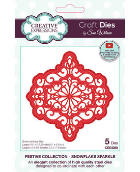Creative Expressions Sue Wilson Craft Die Festive Snowflake Sparkle (CED3280) Creative Expressions Sue Wilson Craft Die Festive Snowflake Sparkle (CED3280)