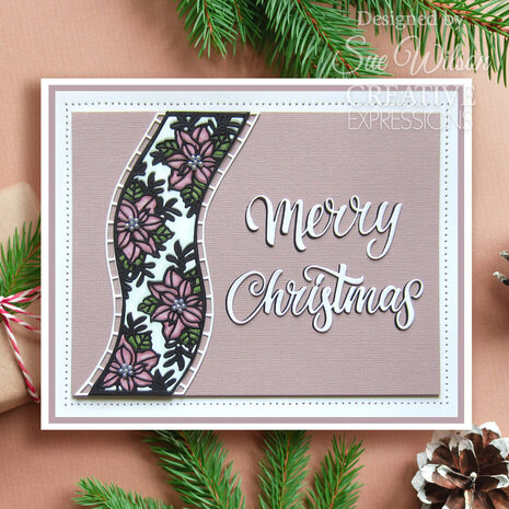 Creative Expressions Sue Wilson Craft Die Festive Poinsettia Ribbon Wave (CED3282) Creative Expressions Sue Wilson Craft Die Festive Poinsettia Ribbon Wave (CED3282)