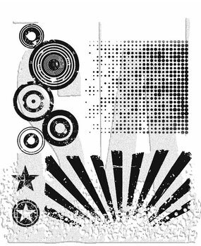 Stampers Anonymous Cling Stamps Psychedelic Grunge (CMS056) Stampers Anonymous Cling Stamps Psychedelic Grunge (CMS056)