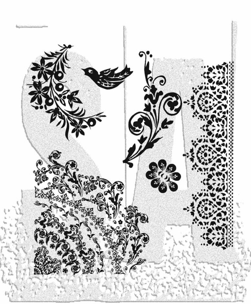 Stampers Anonymous Cling Stamps Floral Tattoo (CMS059) Stampers Anonymous Cling Stamps Floral Tattoo (CMS059)