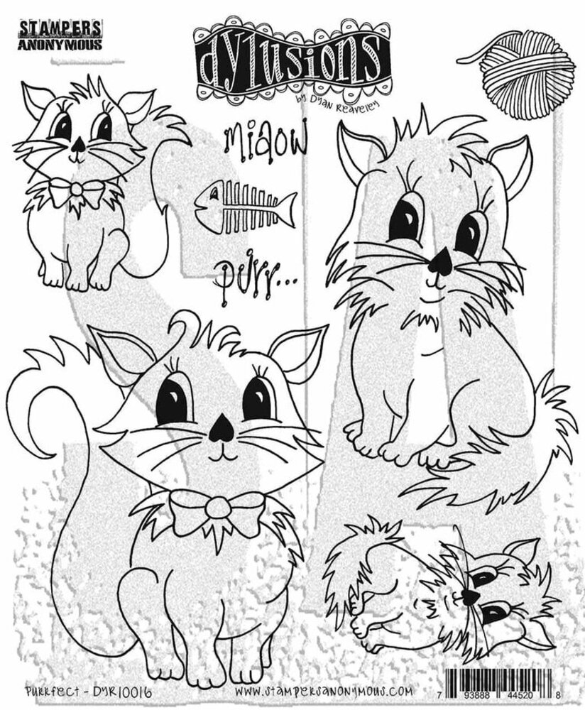 Ranger Dylusions Purrfect Cling Stamps (DYR10016) Ranger Dylusions Purrfect Cling Stamps (DYR10016)