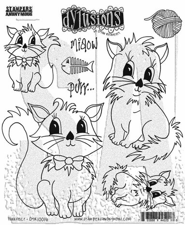 Ranger Dylusions Purrfect Cling Stamps (DYR10016) Ranger Dylusions Purrfect Cling Stamps (DYR10016)