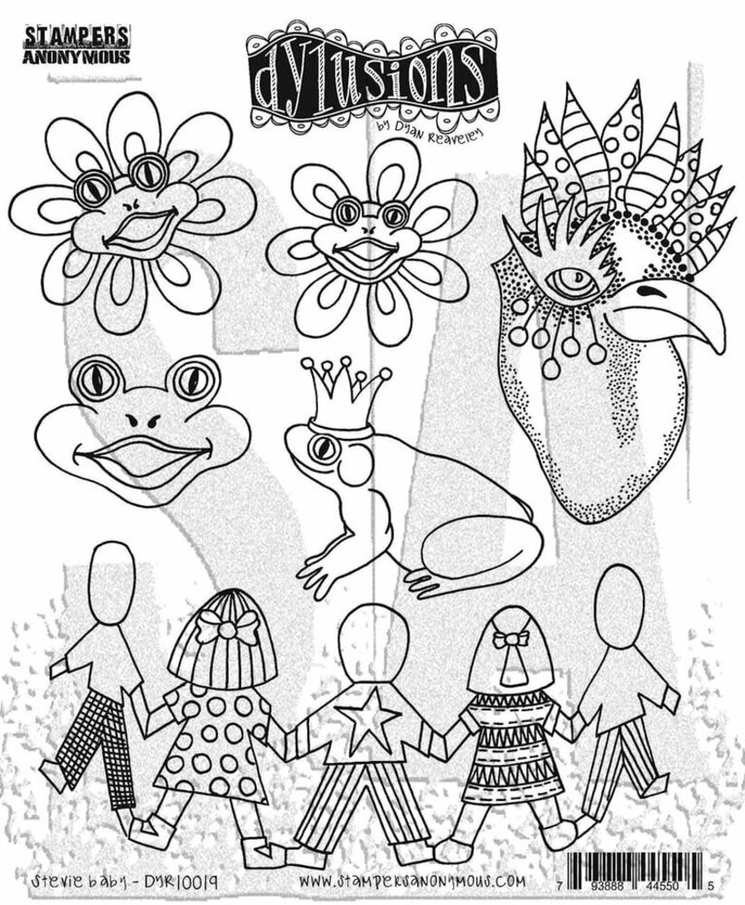 Ranger Dylusions Stevie Baby Cling Stamps (DYR10019) Ranger Dylusions Stevie Baby Cling Stamps (DYR10019)