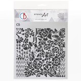 Ciao Bella Papercrafting Land of the Rising Sun 8x8 Inch Masking Stencil Harmonious Flowering (MS8-058)
