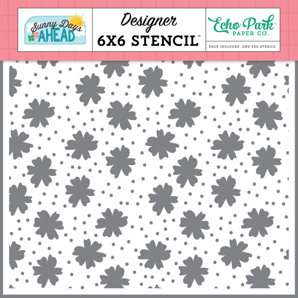 Echo Park Sunny Days Ahead Sweet Day Flowers Stencil (SUN377033)