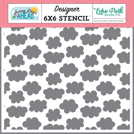 Echo Park Sunny Days Ahead Chasing Clouds Stencil (SUN377034) Echo Park Sunny Days Ahead Chasing Clouds Stencil (SUN377034)