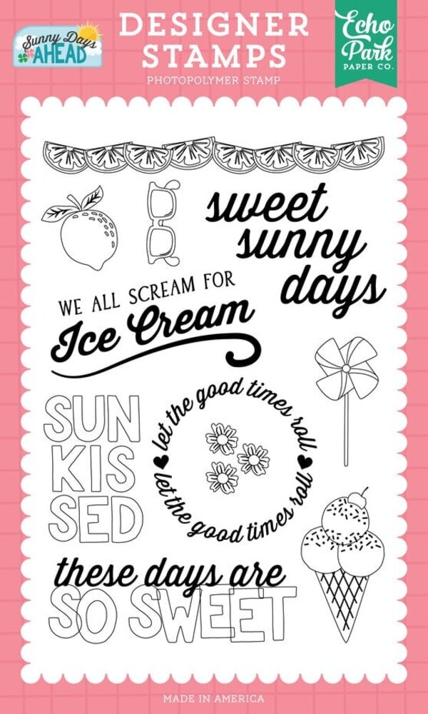 Echo Park Sunny Days Ahead Sweet Sunny Days Clear Stamps (SUN377044) Echo Park Sunny Days Ahead Sweet Sunny Days Clear Stamps (SUN377044)