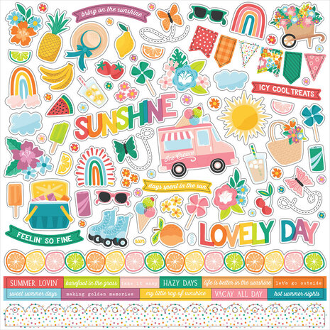 Echo Park Sunny Days Ahead 12x12 Inch Element Sticker (SUN377014) Echo Park Sunny Days Ahead 12x12 Inch Element Sticker (SUN377014)