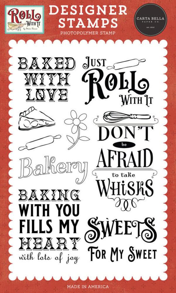 Carta Bella Roll With It Sweets For My Sweet Clear Stamps (CBR378043) Carta Bella Roll With It Sweets For My Sweet Clear Stamps (CBR378043)