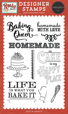 Carta Bella Roll With It Cake Is My Happy Place Clear Stamps (CBR378044) Carta Bella Roll With It Cake Is My Happy Place Clear Stamps (CBR378044)