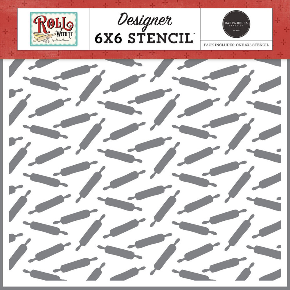 Carta Bella Roll With It Rolling Pin Stencil (CBR378035) Carta Bella Roll With It Rolling Pin Stencil (CBR378035)