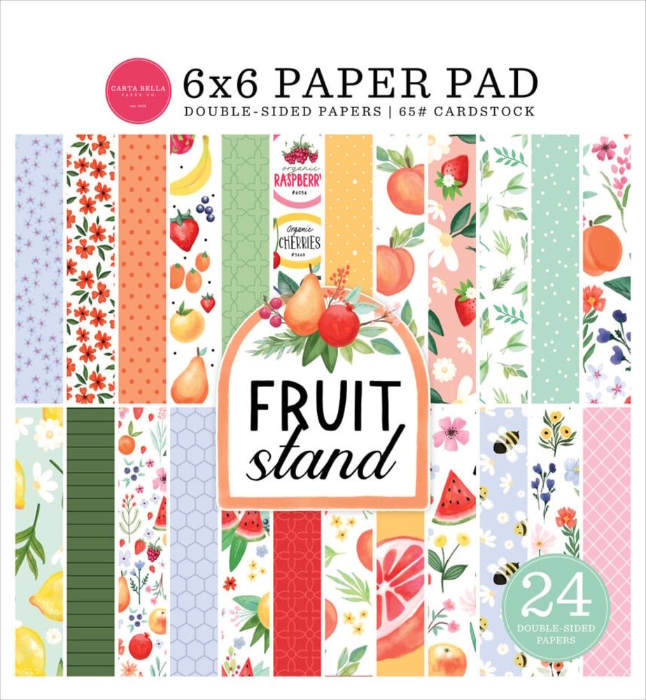 Carta Bella Fruit Stand 6x6 Inch Paper Pad (CBFST379023) Carta Bella Fruit Stand 6x6 Inch Paper Pad (CBFST379023)