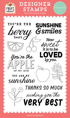 Carta Bella Fruit Stand Berry Best Clear Stamps (CBFST379047) Carta Bella Fruit Stand Berry Best Clear Stamps (CBFST379047)