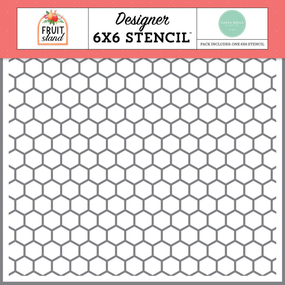 Carta Bella Fruit Stand Sweet As Honeycomb Stencil (CBFST379033) Carta Bella Fruit Stand Sweet As Honeycomb Stencil (CBFST379033)
