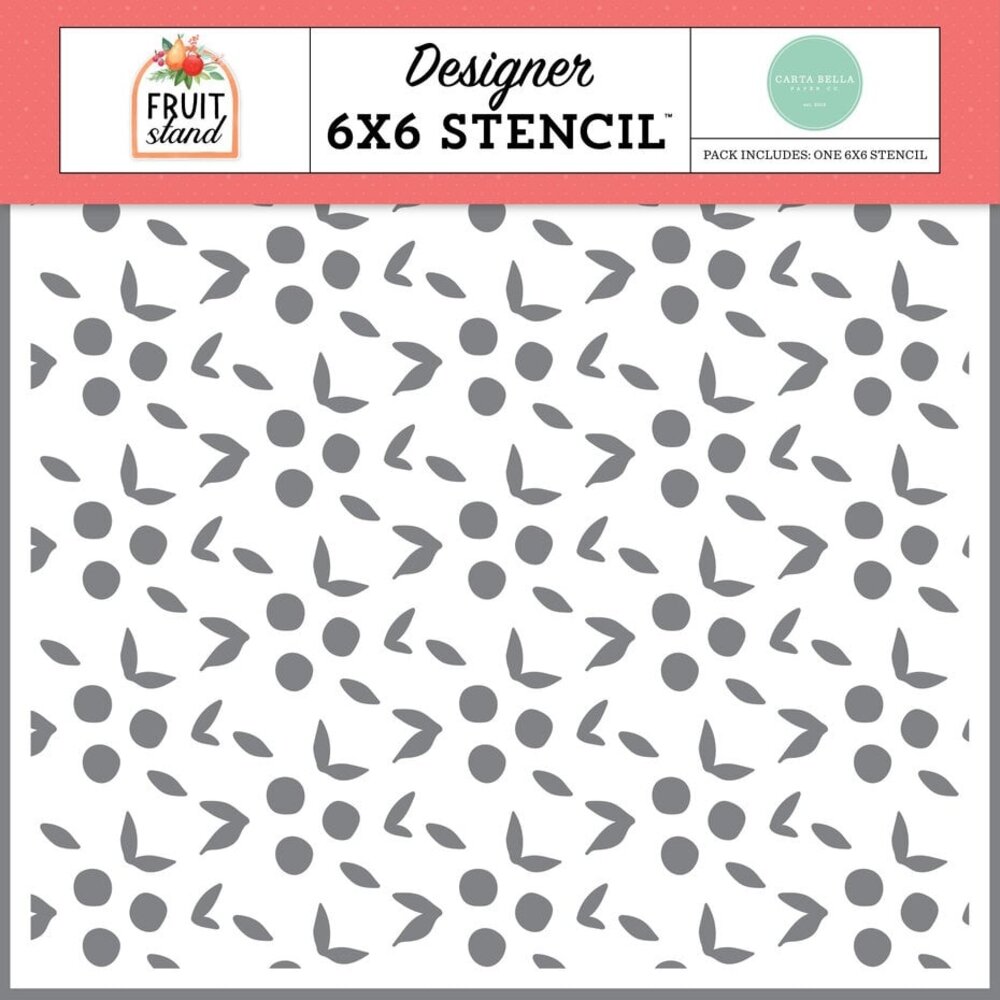 Carta Bella Fruit Stand Berries And Leaves Stencil (CBFST379034)