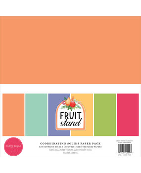 Carta Bella Fruit Stand 12x12 Inch Coordinating Solids Paper Pack (CBFST379015) Carta Bella Fruit Stand 12x12 Inch Coordinating Solids Paper Pack (CBFST379015)