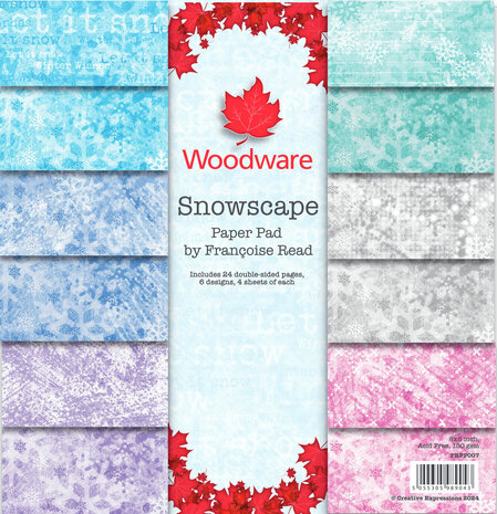 Woodware Snowscape 8x8 Inch Paper Pad (FRPP007)
