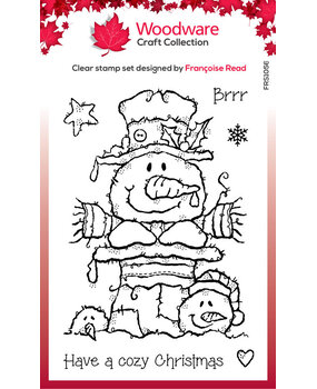 Woodware Top Hat Snowman Clear Stamps (FRS1056)