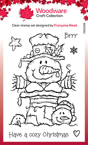 Woodware Top Hat Snowman Clear Stamps (FRS1056)