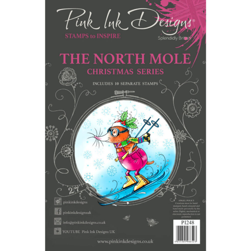 Pink Ink Designs Christmas Series The North Mole A5 Clear Stamps (PI248) Pink Ink Designs Christmas Series The North Mole A5 Clear Stamps (PI248)