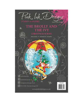 Pink Ink Designs Christmas Series The Brolly & The Ivy A5 Clear Stamps (PI250) Pink Ink Designs Christmas Series The Brolly & The Ivy A5 Clear Stamps (PI250)