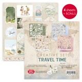 Craft & You Travel Time 12x12 Inch Creative Set (4pcs) (CSET-TRT30-4)
