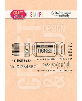Craft & You Clear Stamp Ticket 2 (CS041) Craft & You Clear Stamp Ticket 2 (CS041)