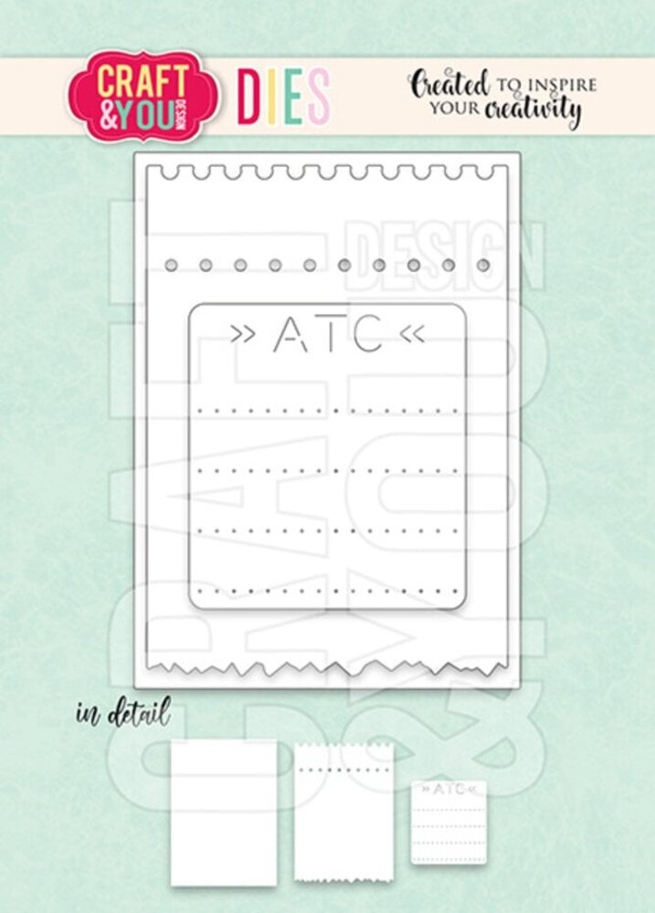 Craft & You Dies ATC Ticket (CW297) Craft & You Dies ATC Ticket (CW297)