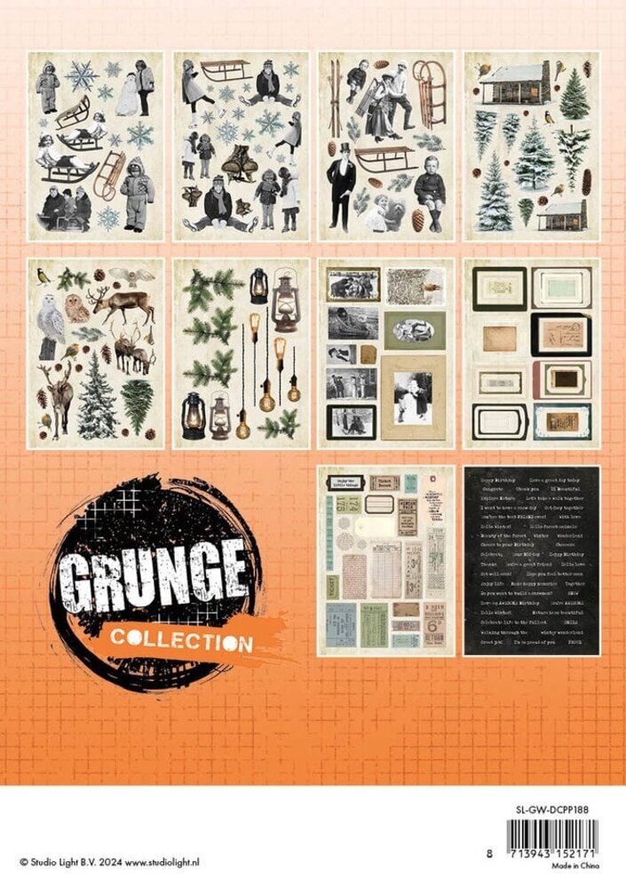 Studio Light Grunge A5 Die-Cut Paper Pad (SL-GR-DCPP188)