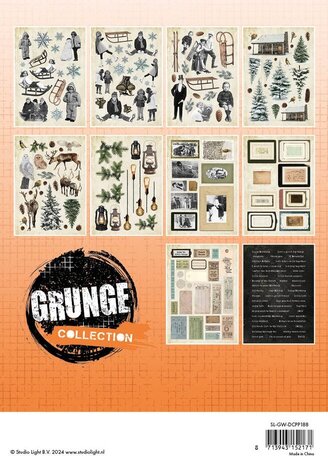 Studio Light Grunge A5 Die-Cut Paper Pad (SL-GR-DCPP188)