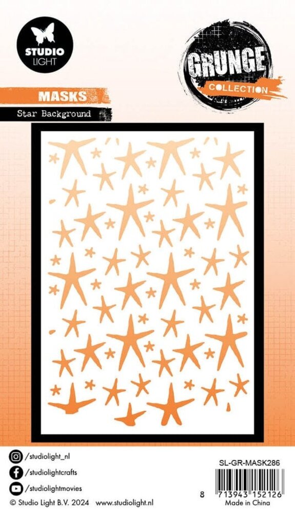 Studio Light Grunge Star Background Masking Stencil (SL-GR-MASK286) Studio Light Grunge Star Background Masking Stencil (SL-GR-MASK286)