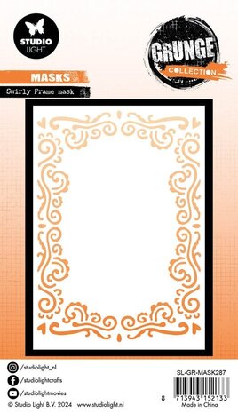 Studio Light Grunge Swirly Frame Masking Stencil (SL-GR-MASK287) Studio Light Grunge Swirly Frame Masking Stencil (SL-GR-MASK287)