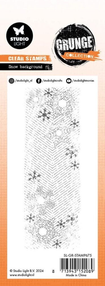 Studio Light Grunge Clear Stamps Snow Background (SL-GR-STAMP675)
