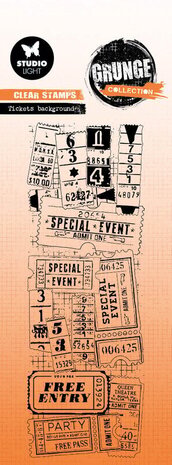 Studio Light Grunge Clear Stamps Tickets Background (SL-GR-STAMP676)