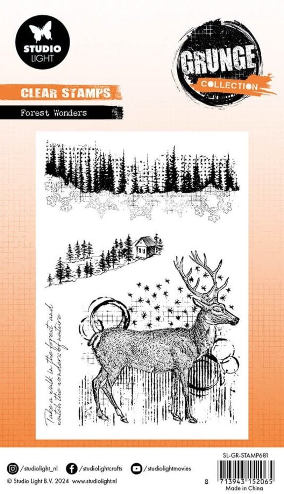 Studio Light Grunge Clear Stamps Forest Wonders (SL-GR-STAMP681) Studio Light Grunge Clear Stamps Forest Wonders (SL-GR-STAMP681)