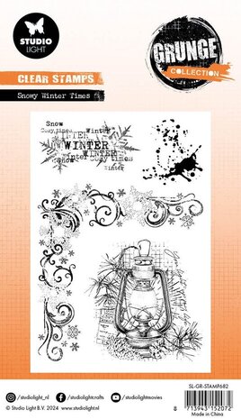 Studio Light Grunge Clear Stamps Snowy Winter Times (SL-GR-STAMP682)