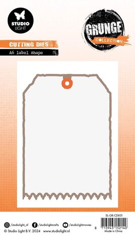 Studio Light Grunge Snijmal A6 Label Shape (SL-GR-CD831)