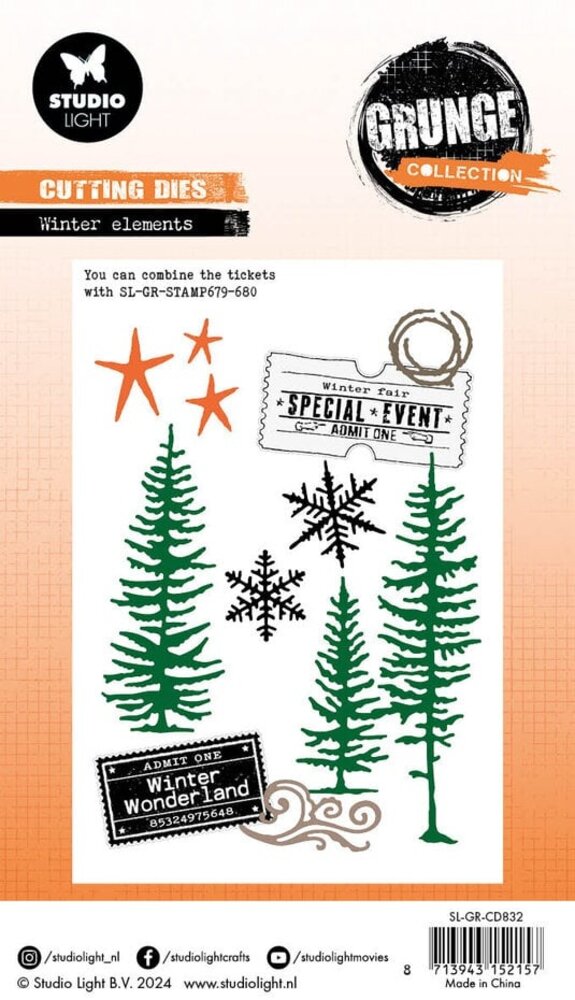 Studio Light Grunge Snijmal Winter Elements (SL-GR-CD832) Studio Light Grunge Snijmal Winter Elements (SL-GR-CD832)