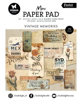 Studio Light Essentials Mini Paper Pad Vintage Memories (SL-ES-DPP215) Studio Light Essentials Mini Paper Pad Vintage Memories (SL-ES-DPP215)