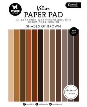 Studio Light Essentials Shades of Brown A5 Vellum Paper Pad (SL-ES-VPP195)