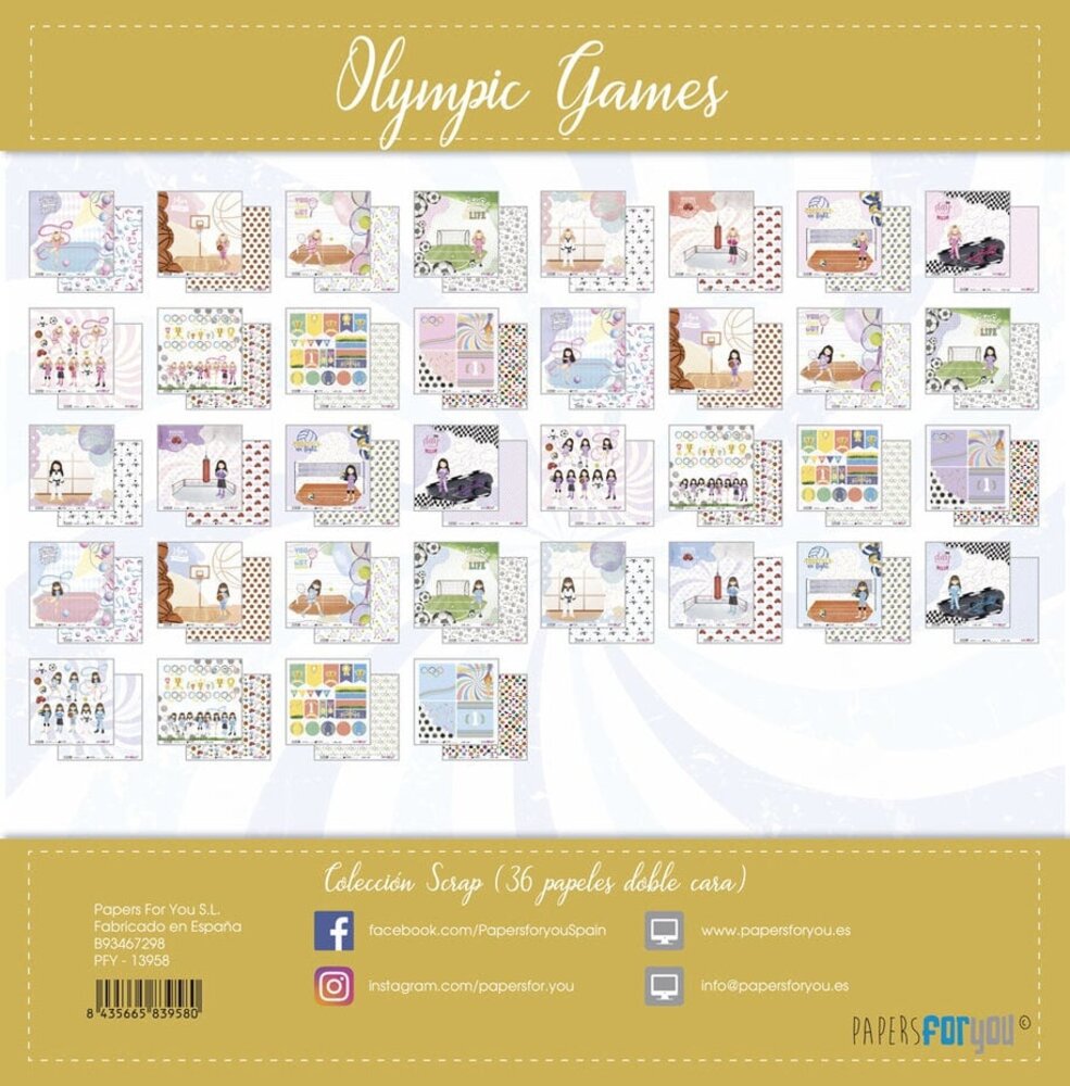 Papers For You Olympic Games Niñas 8x8 Inch Paper Pack (PFY-13958)