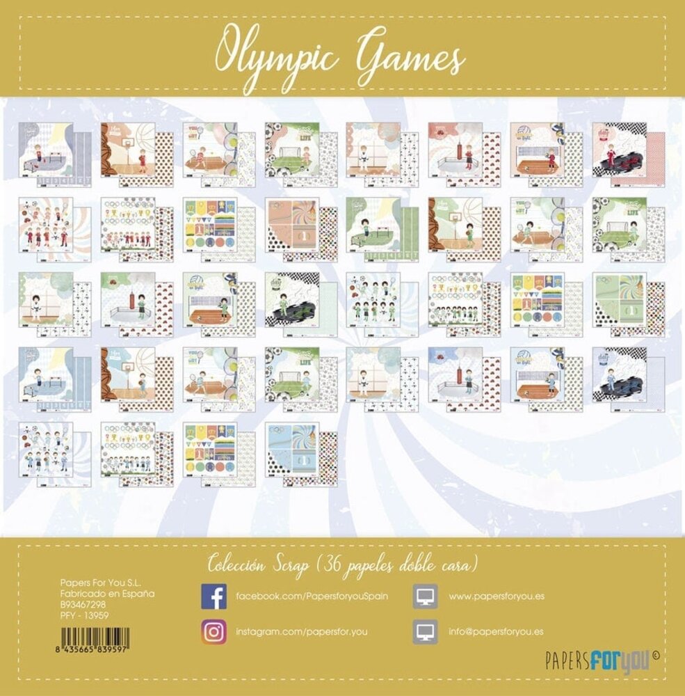 Papers For You Olympic Games Niños 8x8 Inch Paper Pack (PFY-13959)