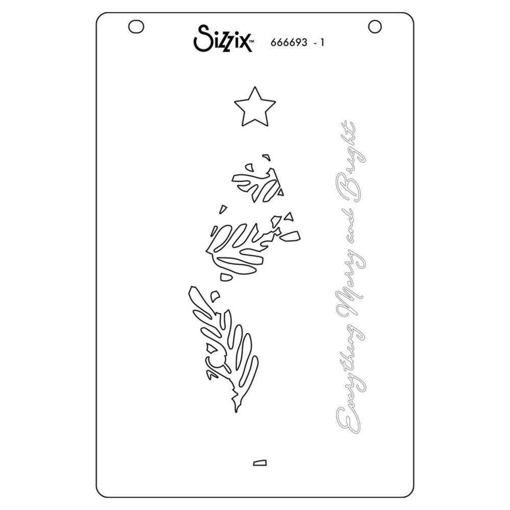 Sizzix Layered Stencils Happy Holidays (666693)